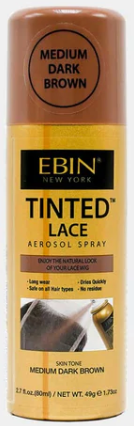 Ebin Tintedlace Spray 80ml - Medium Dark Brown