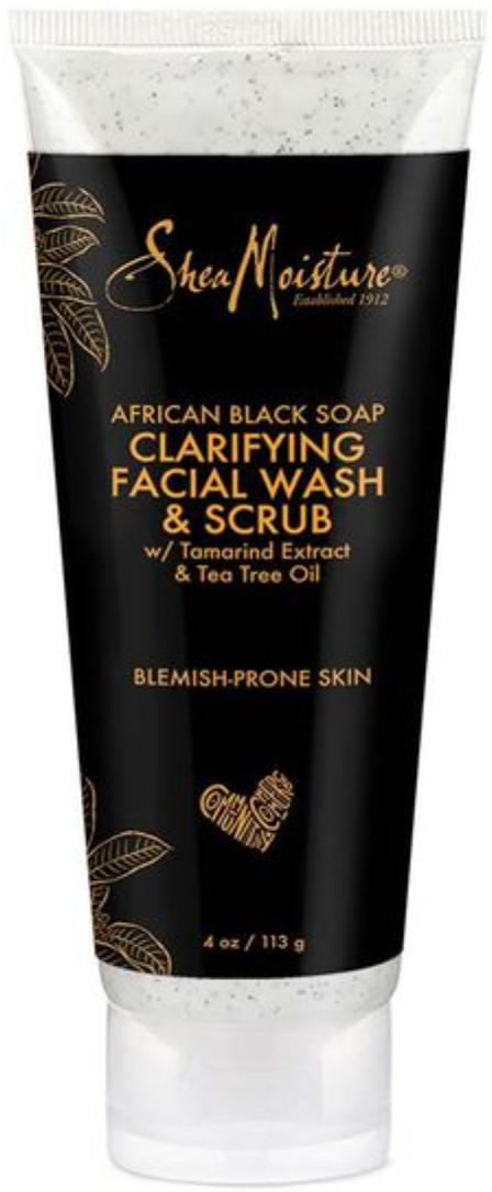 Shea Moisture - African Black Soap Clarifying Facial Wash & Scrub 4.oz