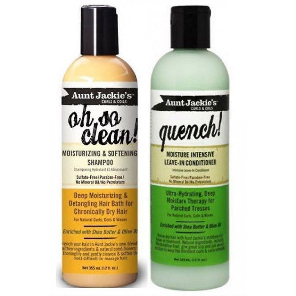 Aunt Jackie’s –  Oh So Clean Shampoo & Quench Leave-In Conditioner