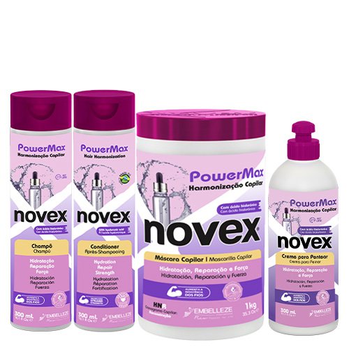 Novex -  PowerMax Hair Harmonization set, Conditioner,Shampoo,leave-in,Mask