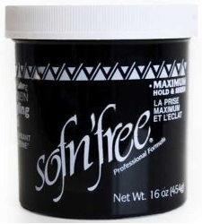 Sofn' Free - Protein Styling Gel Black (Maximum Hold & Sheen) 16oz