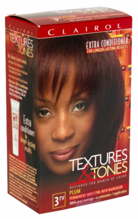 Clairol Textures & Tones Permanent Creme Hair Color 3RV Plum
