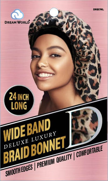 Dream -  W Wide Band braid bonnet XL Leopard #DRE174L