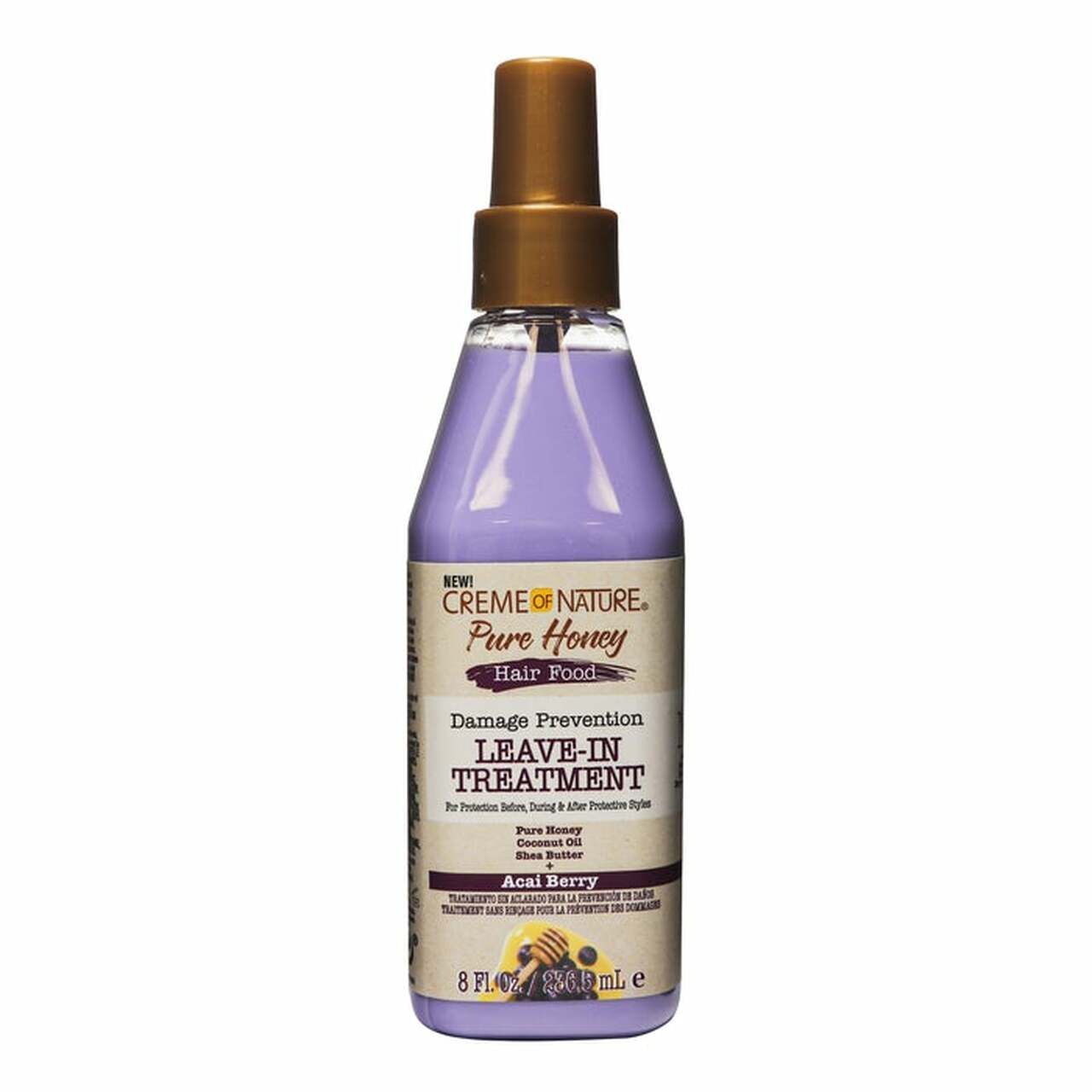 Creme of Nature Pure Honey Hair Food Acai Berry Leave-In Treatment 8 oz.