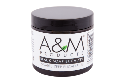 A & M - Black Soap Eucalypt 200g