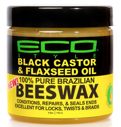 Eco Style - Black Castor & Flaxseed Oil Beeswax 4oz