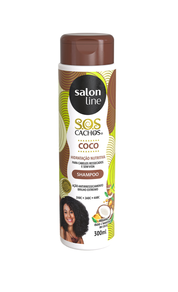 Salon Line - Shampoo SOS.Cachos Coco Tratamento Profundo Salon Line 300ml
