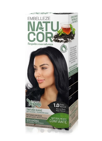 Natucor - Vegan Hair Color Natural Black 1.0
