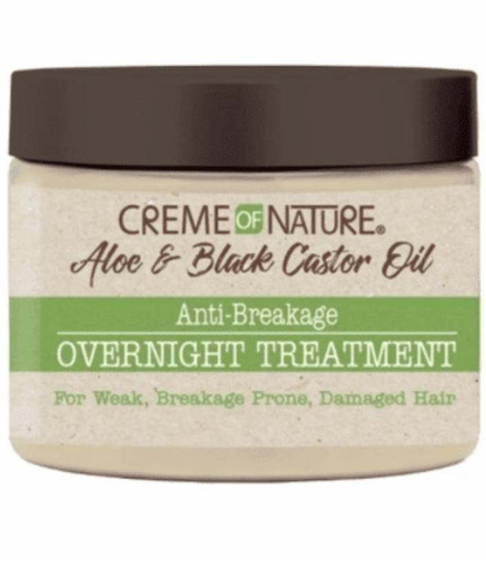 Creme of Nature Aloe & Black Castor Oil Anti-Breakage Overnight Treatment 4.76 oz