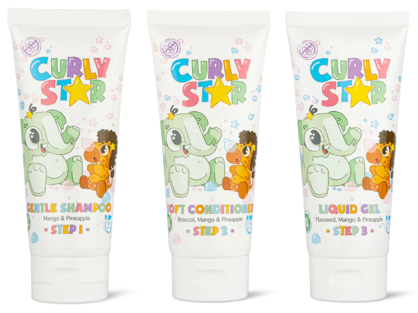 Curly Star - Bundle set Fragrance Free - 3 products