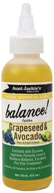 Aunt Jackie's Balance – Grapeseed & Avocado 118ml