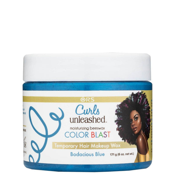 Curls Unleashed - Color Blast Temporary Hair Makeup Wax - Bodacious Blue 6oz